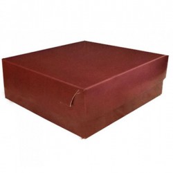 Κουτί χάρτινο μπορντό 22.5x22.5x8 cm