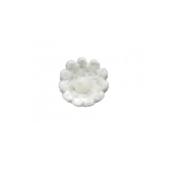 Λουλούδι λευκό μικρό διακοσμητικό για δίσκο μνημοσύνου 2cm
