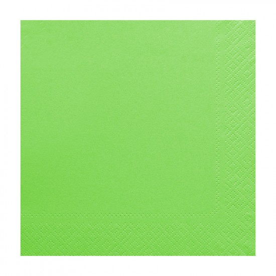 Χαρτοπετσέτα δίφυλλη χρώμα λαχανί 33x33 cm - 100 τεμάχιων