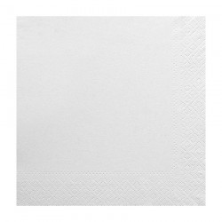 Χαρτοπετσέτα δίφυλλη χρώμα λευκό 33x33 cm - 100 τεμαχίων 