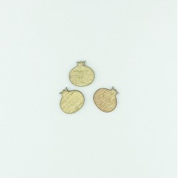 Ξύλινα διακοσμητικά χρυσά ρόδια μίνι 1.5x1.5cm - 10τμχ