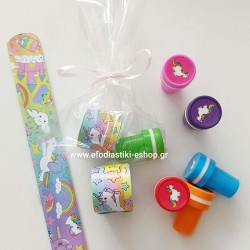 Δωράκι κέρασμα βραχιόλι έλασμα και σφραγίδα μονόκερος (μεικτά σχέδια)