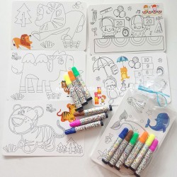 Δωράκι για πάρτυ κέρασμα 6 καρτέλες ζωγραφικής διπλής όψης + 6μαρκαδόροι