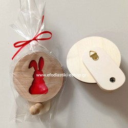 Δωράκι κέρασμα ξύλινη κρεμάστρα σχέδιο κουνελάκι