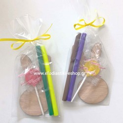 Δωράκι για πάρτυ κέρασμα πασχαλινό ξύλινο λαγουδάκι με 2 μαρκαδόρους