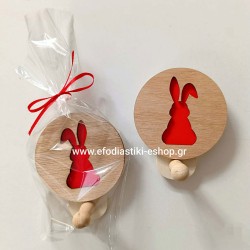Δωράκι κέρασμα ξύλινη κρεμάστρα σχέδιο κουνελάκι