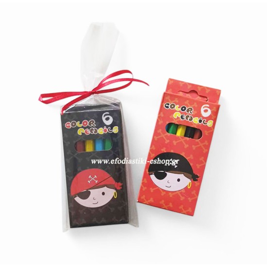 Δωράκι πάρτυ κέρασμα  μινι ξυλομπογιές πειρατης