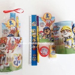 Δωράκι κέρασμα για πάρτυ μολυβοθήκη με σχολικά paw patrol