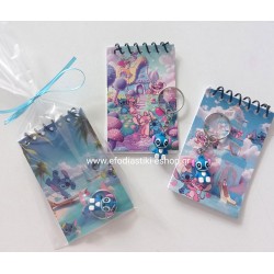 Δωράκι κέρασμα πάρτυ stitch μπλοκ +μινι μπρελοκ