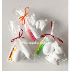 Δωράκι  πασχαλινό για πάρτυ κέρασμα  αφρώδη κουνελάκια, καρότα +μίνι μαρκαδόροι