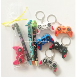 Δωράκι πάρτυ κέρασμα στυλό +μπρελόκ gamer  ( τυχαία επιλογή χρώματος)