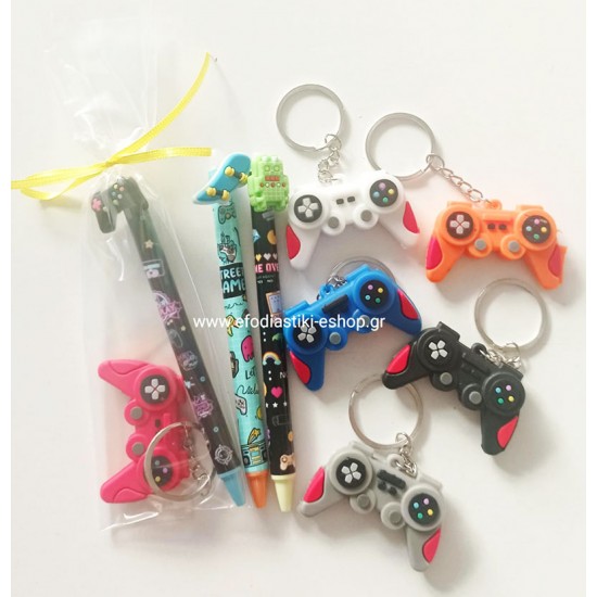 Δωράκι πάρτυ κέρασμα στυλό +μπρελόκ gamer ( τυχαία επιλογή χρώματος) Δωράκι πάρτυ κέρασμα στυλό +μπρελόκ gamer ( τυχαία επιλογή χρώματος)