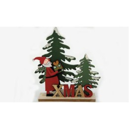 Δώρο ξύλινo XMAS με βάση 21.5x20cm Δώρο ξύλινo XMAS με βάση 21.5x20cm