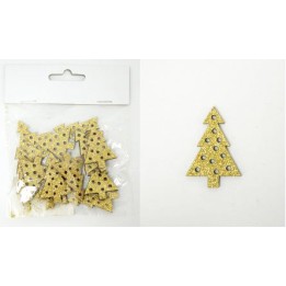 Έλατο 4cm με γκλιτερ -12τμχ