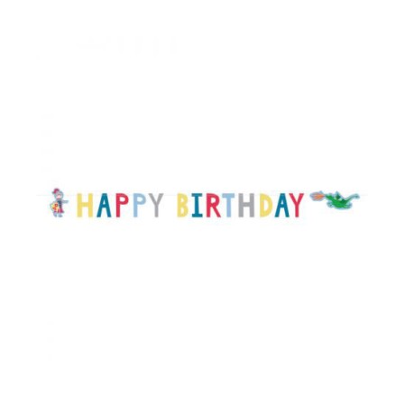 Γιρλάντα γράμματα happy birthday ιππότης 1.60mx15cm Γιρλάντα γράμματα happy birthday ιππότης 1.60mx15cm