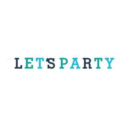 Γιρλάντα τσόχινη "let's party" 1.67m Γιρλάντα τσόχινη "let's party" 1.67m