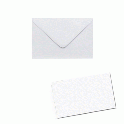 Φάκελος + ευχετήρια κάρτα λευκή 11x7,5cm