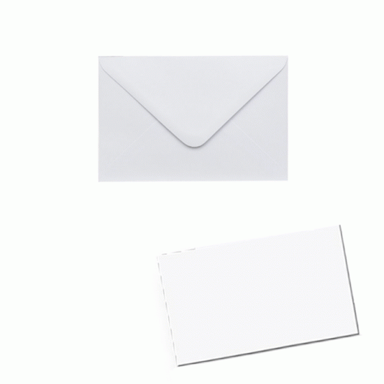 Φάκελος + ευχετήρια κάρτα λευκή 11x7,5cm
