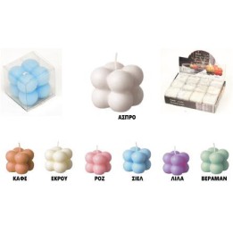 Κερί κύβος bubble σε pvc κουτάκι 3.5cm (επιλογή χρώματος) 12ΤΜΧ Κερί κύβος bubble σε pvc κουτάκι 3.5cm (επιλογή χρώματος) 12ΤΜΧ