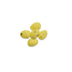 Διακοσμητικά πασχαλινά κίτρινα αυγά αφρώδη 1.5x1.8cm- 50τμχ