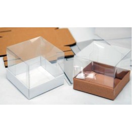 Κουτί χάρτινο με ζελατίνα ψηλό καπάκι 11x11x8cm Κουτί χάρτινο με ζελατίνα ψηλό καπάκι 11x11x8cm