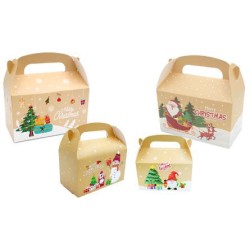 Κουτί χάρτινο lunch box 16x9x9εκ.  Χριστουγέννων (μεικτά σχέδια)