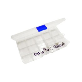 Πλαστικό μικρό κουτί με θήκες 17.5x10x2.5cm