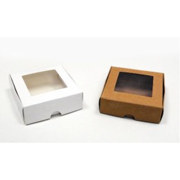 Κουτί χάρτινο με παράθυρο 8x8x2.5cm
