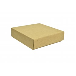 Κουτί χάρτινο kraft (κραφτ) με καπάκι 8.5x8.5x2.5cm