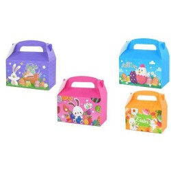 Κουτί χάρτινο πασχαλινό  lunch box 16x9x9εκ. - 12τμχ 