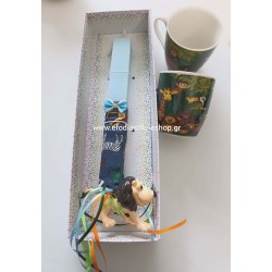 Σετ δώρου λαμπάδα λιονταράκι+2 κούπες ζωάκια ζούγκλας 