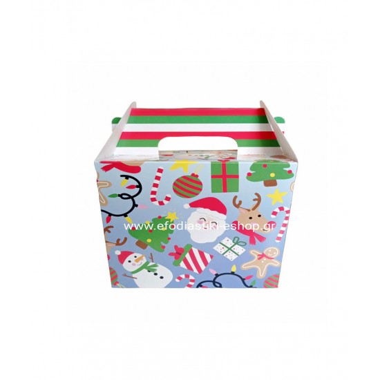 Κουτί lunch box mini  χριστουγεννιάτικο 6x11.5x7cm