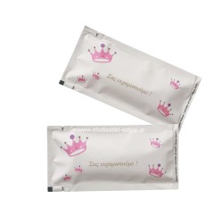 Αρωματικό μαντηλάκι σχέδιο κορώνα ροζ 6x12cm