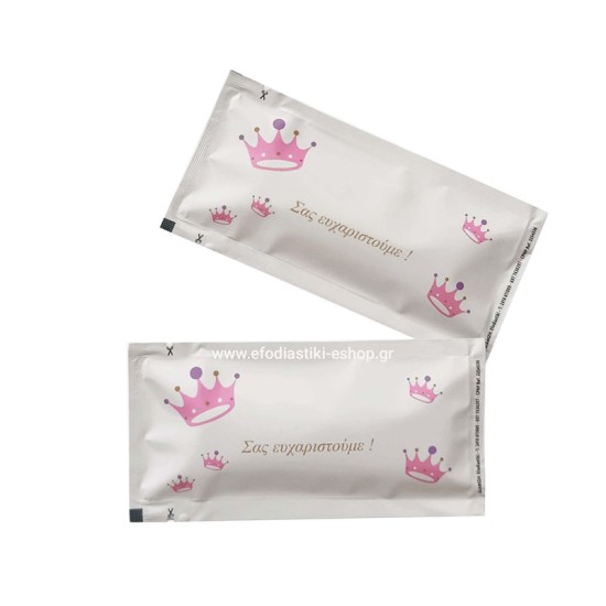 Αρωματικό μαντηλάκι σχέδιο κορώνα ροζ 6x12cm
