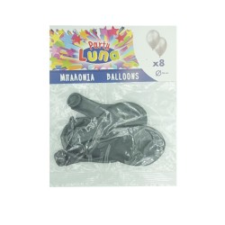 Μπαλόνια ασημί 8τμχ Μπαλόνια ασημί 8τμχ