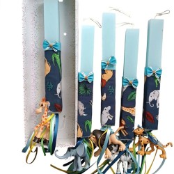 Πασχαλινή λαμπάδα ζωάκια ζούγκλας (τυχαία επιλογή σχεδίου)