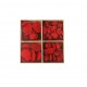 Ξύλινες διακοσμητικές πασχαλίτσες 77τμχ- κόκκινο χρώμα