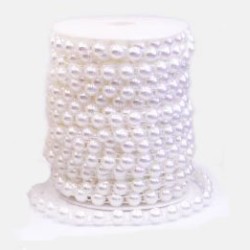 Γιρλάντα πέρλα λευκή 8mm - 1 μέτρο