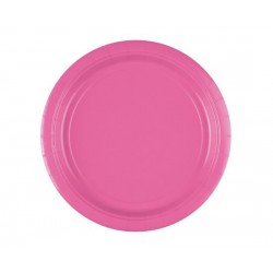 Πιάτο Party χάρτινο 23 cm - Ροζ 8τμχ