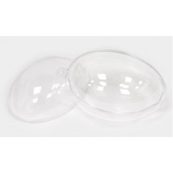 Πλαστικό ανοιγόμενο διάφανο αυγό 8.8x12cm
