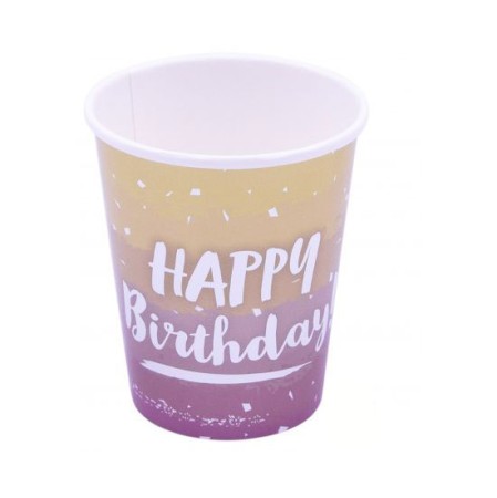 Ποτήρι χάρτινο 250ml rose gold ombre 8τμχ Ποτήρι χάρτινο 250ml rose gold ombre 8τμχ