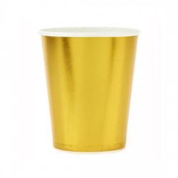 Ποτήρι χάρτινο 250ml χρυσό 10τμχ