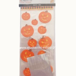 Σακουλάκια πλαστικά πολυπροπυλενίου Halloween 20τμχ 30x13.cm
