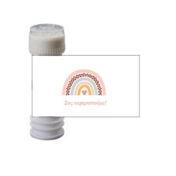 Σαπουνόφουσκα  με αυτοκόλλητο ουράνιο τόξο- καρδούλες