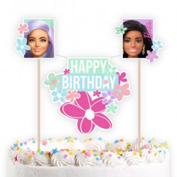 Σετ διακόσμησης τούρτας barbie 26x15cm