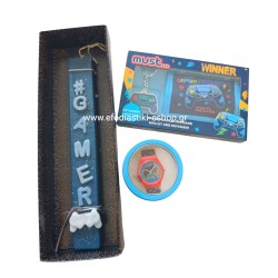 Σετ δώρου λαμπάδα gamer + ρολόι χειρός gamer + πορτοφόλι 