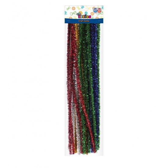 Σύρμα πίπας μίξη χρωμάτων glitter 20τμχ 30cm