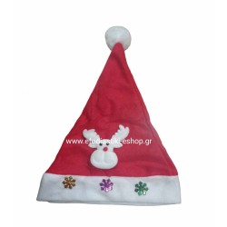 Δωράκι Χριστουγέννων σκούφος ρουντολφ+τρίγωνα για κάλαντα 