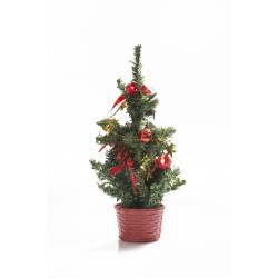 Δέντρο χριστουγεννιάτικο σε κόκκινο χρώμα 26 cm