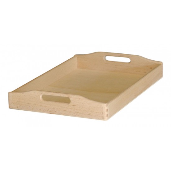 Δίσκος μνημοσύνου ξύλινος με λαβή 50x35x7 cm